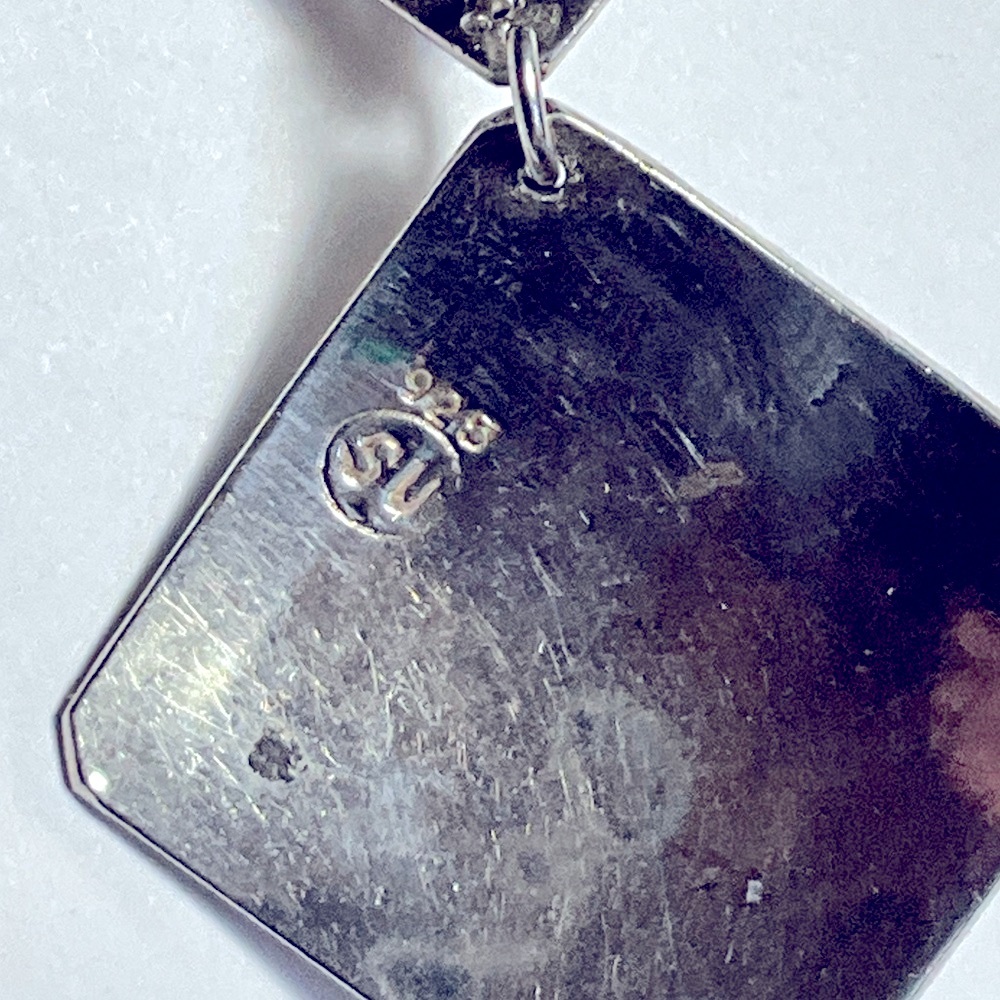 Sterling Silver and Turquoise Native American Necklace - Picture 4 of 7
